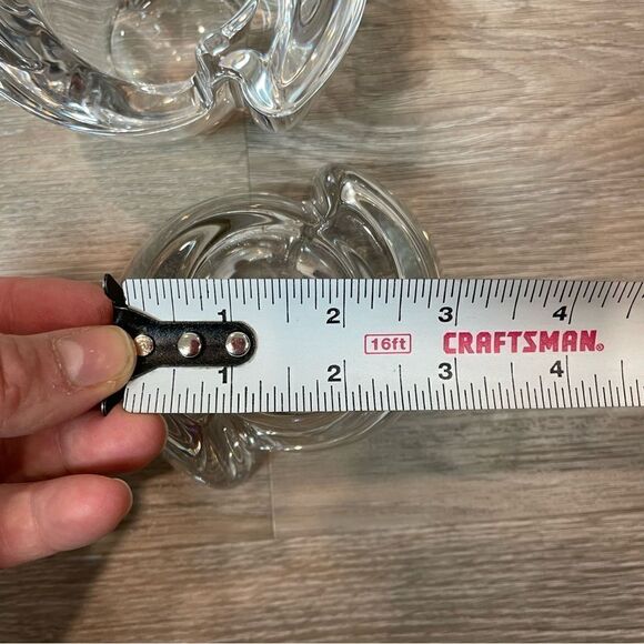 Amalfi chandel 24% lead crystal Pair of 2 Vintage candle holder - Picture 4 of 9